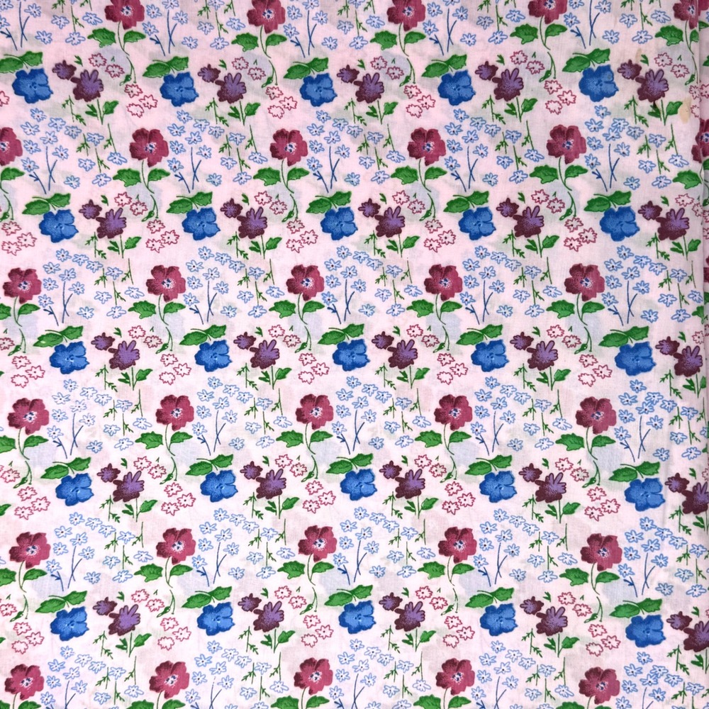 Golden D'Or Fabrics Vintage Floral Pink Cotton Poly Blend 44" x 8 yds Quilting
